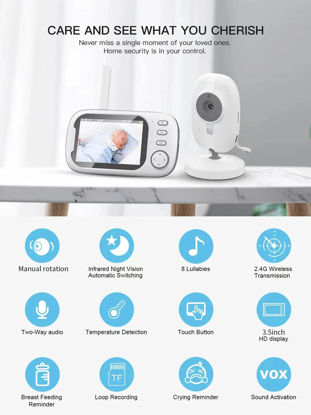 2 Way Audio Talk Baby Security Camera