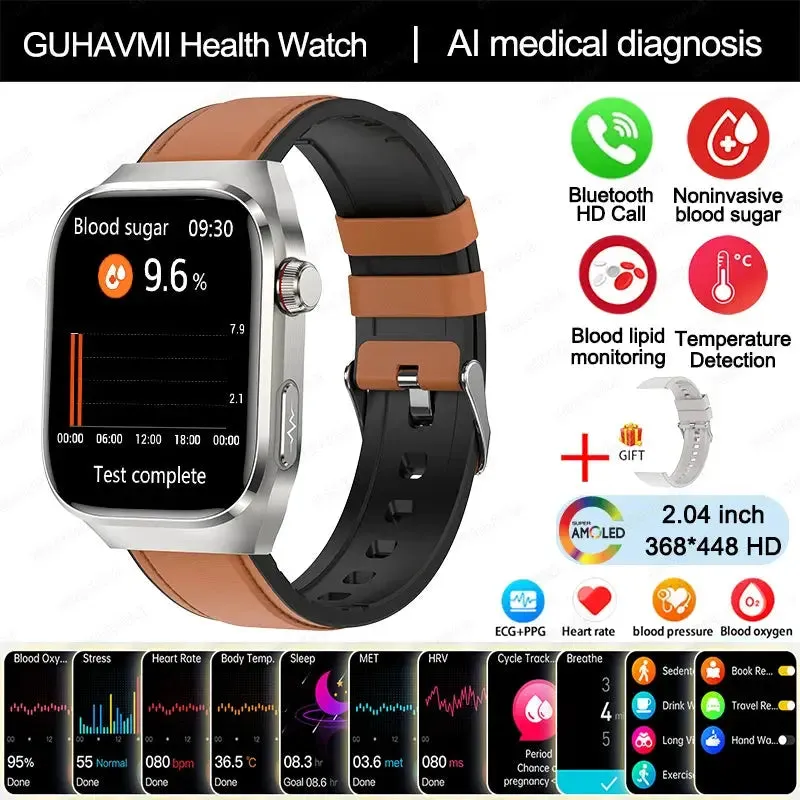 2024 Smartwatch: Medical Grade - 2.04"