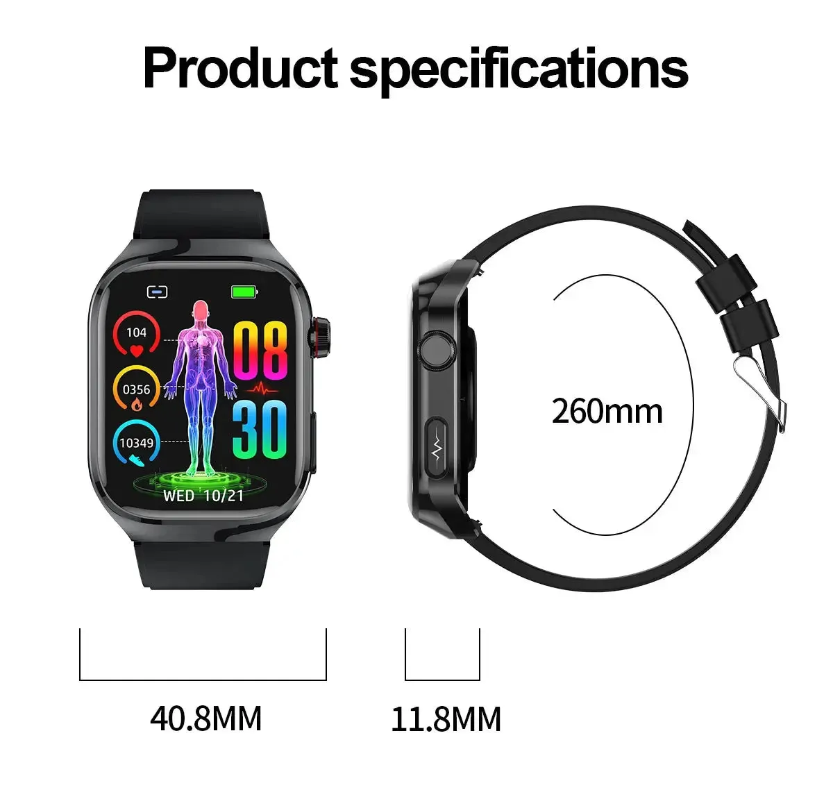 2024 Smartwatch: Medical Grade - 2.04"