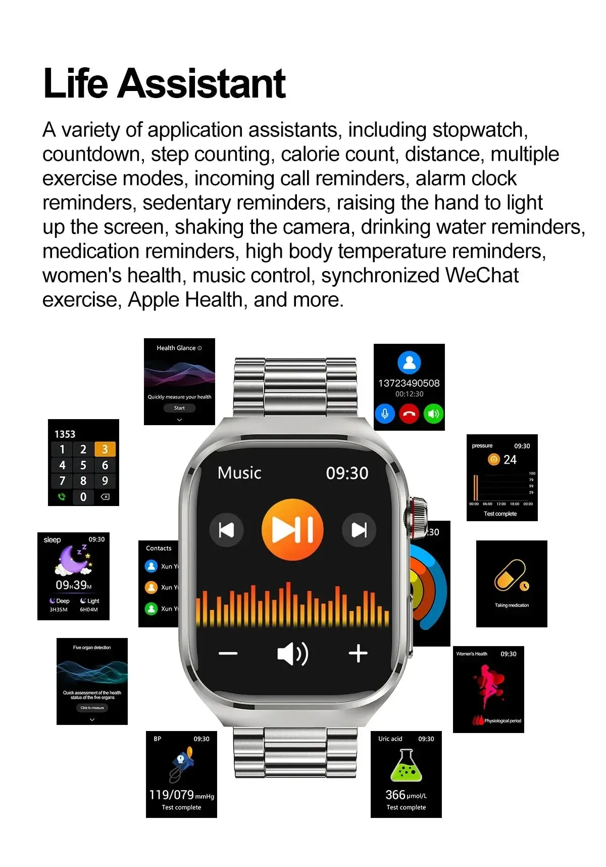 2024 Smartwatch: Medical Grade - 2.04"