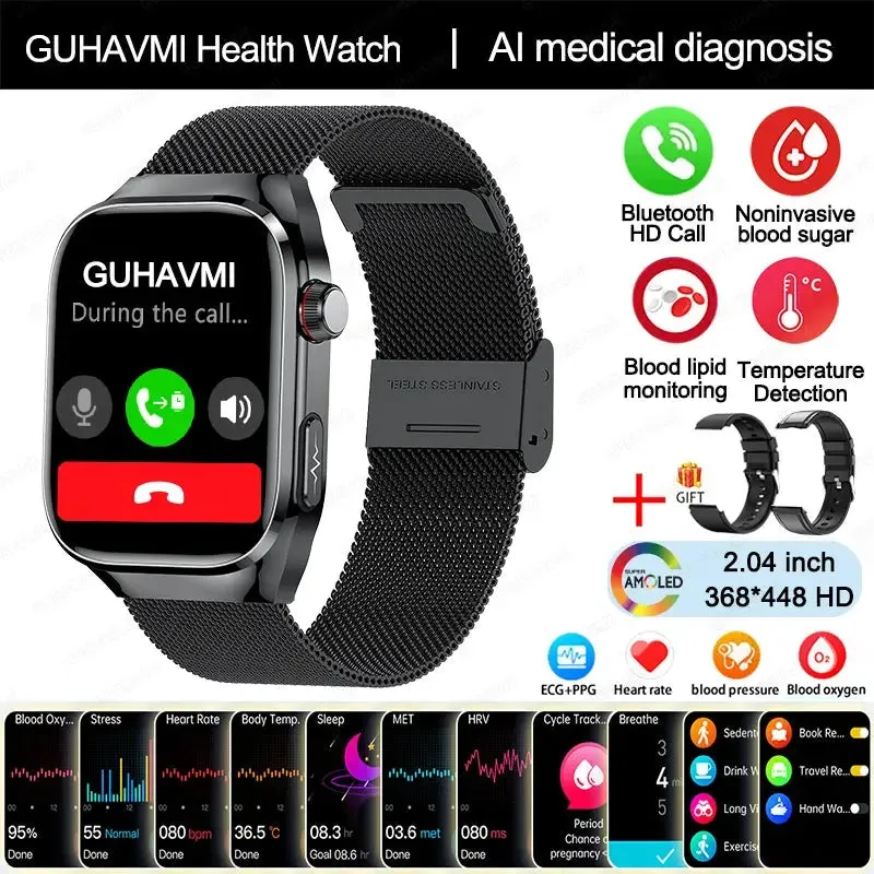 2024 Smartwatch: Medical Grade - 2.04"