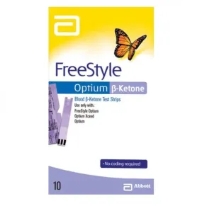 Abbott Freestyle Optium Blood ß-Ketone Test Strips 10 Strips