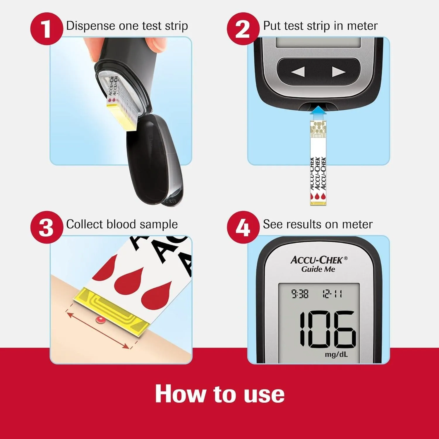 Accu-Chek Guide Me Blood Glucose Monitoring System Kit