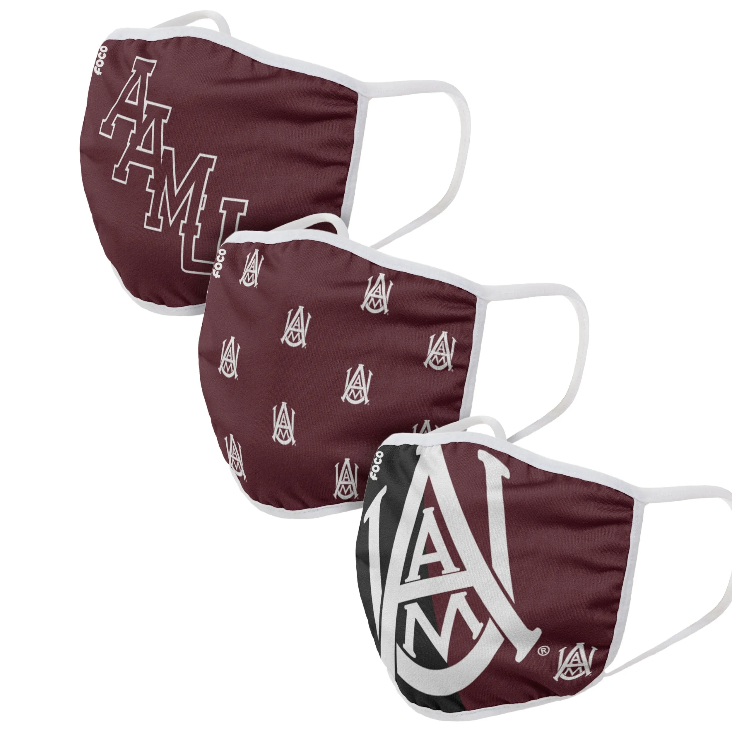 Alabama A&M Bulldogs NCAA 3 Pack Face Cover