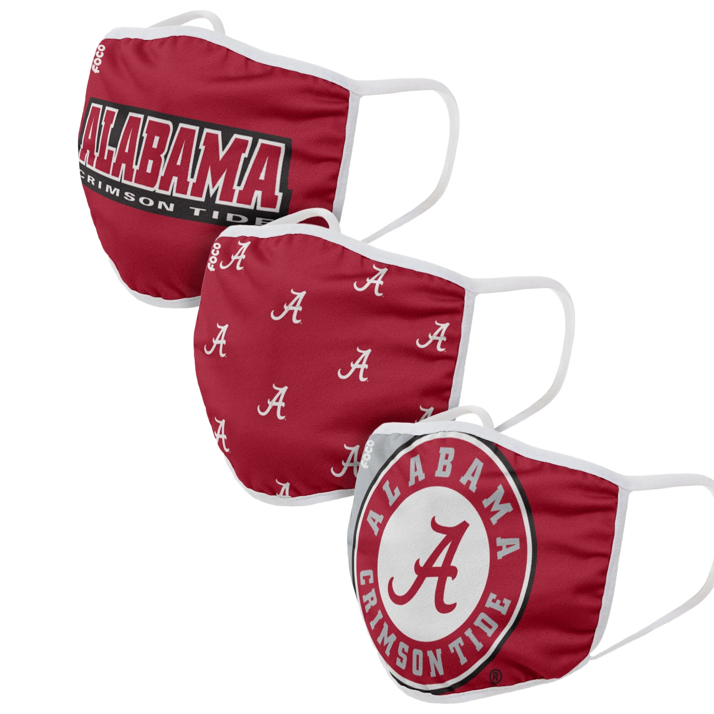 Alabama Crimson Tide NCAA 3 Pack Face Cover