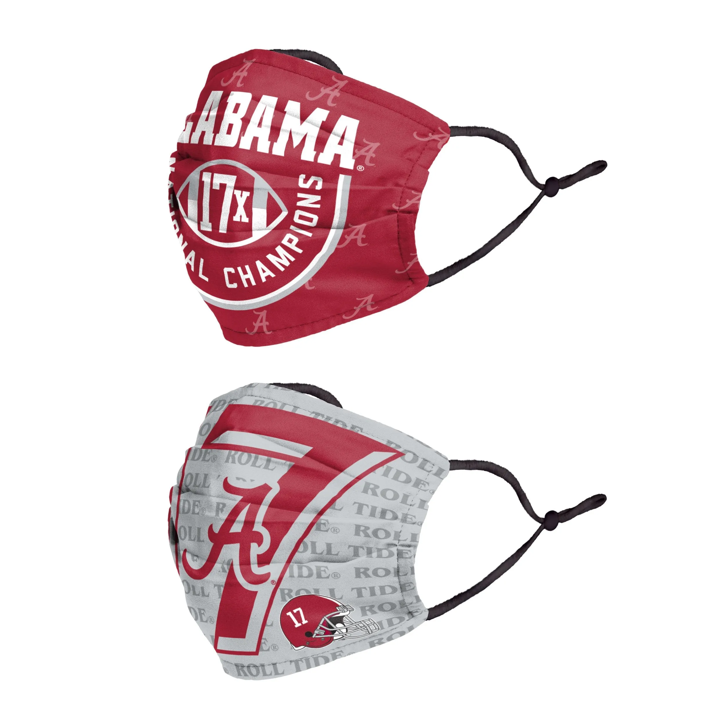 Alabama Crimson Tide NCAA Thematic Champions Adjustable 2 Pack Face Cover