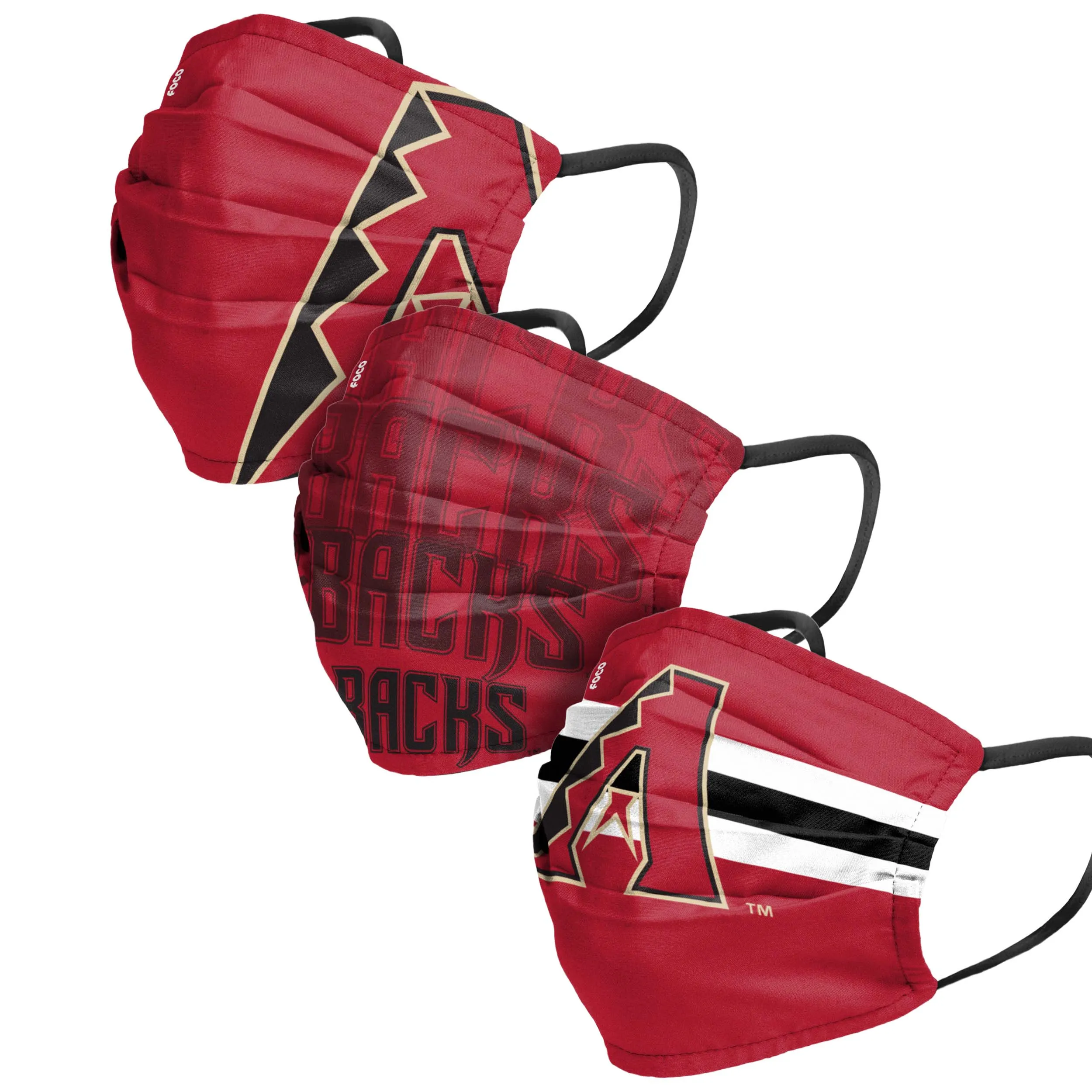 Arizona Diamondbacks MLB Mens Matchday 3 Pack Face Cover