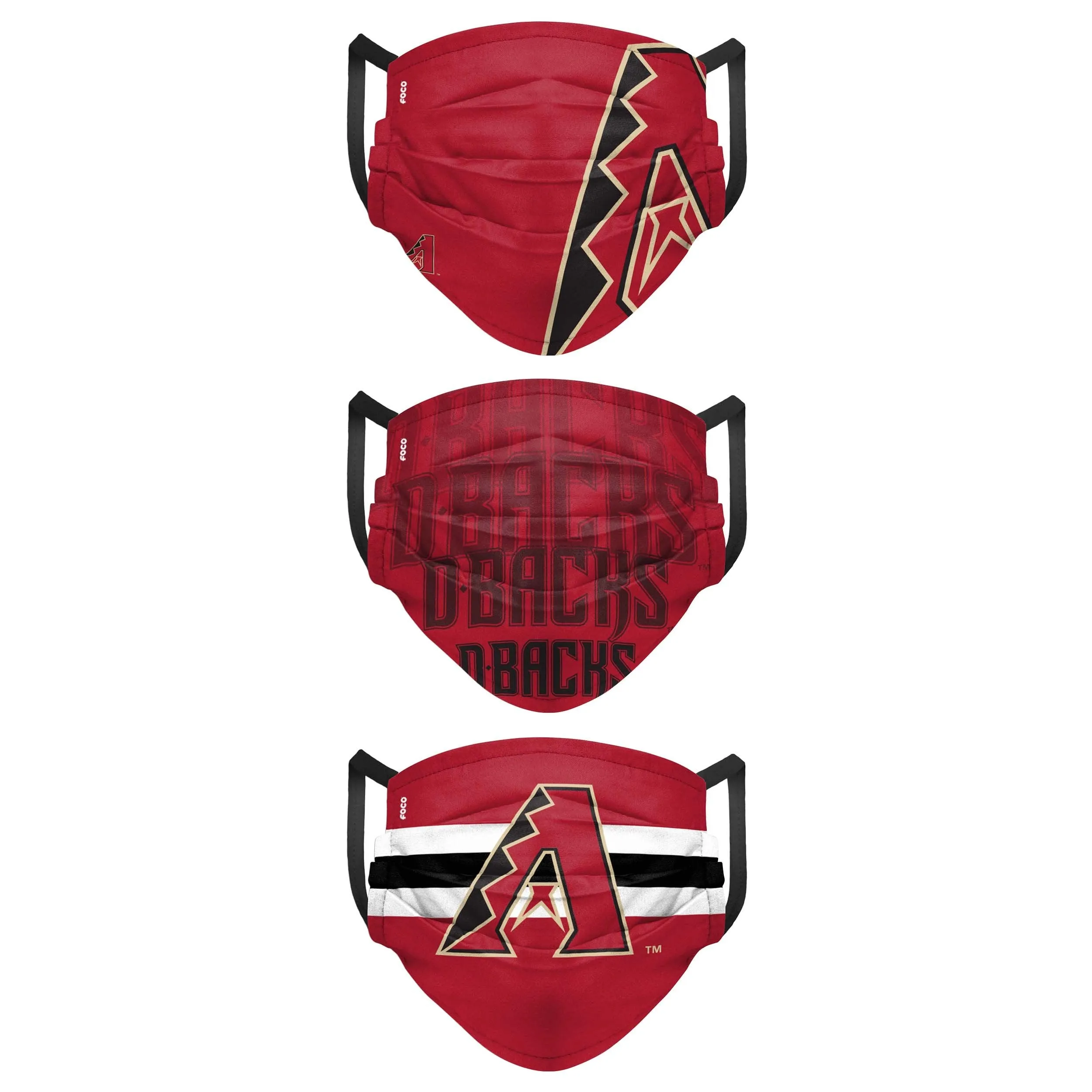 Arizona Diamondbacks MLB Mens Matchday 3 Pack Face Cover