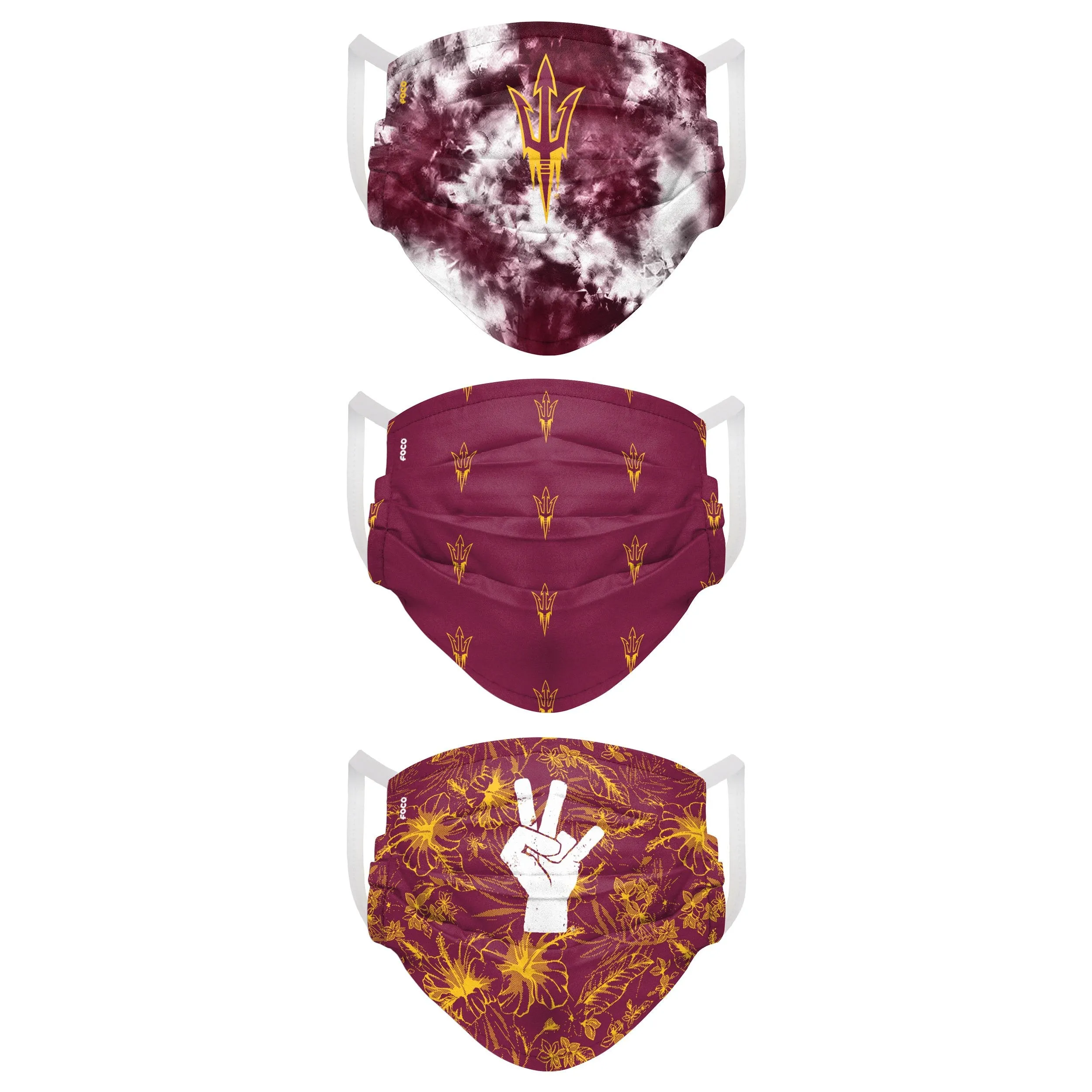 Arizona State Sun Devils NCAA Womens Matchday 3 Pack Face Cover