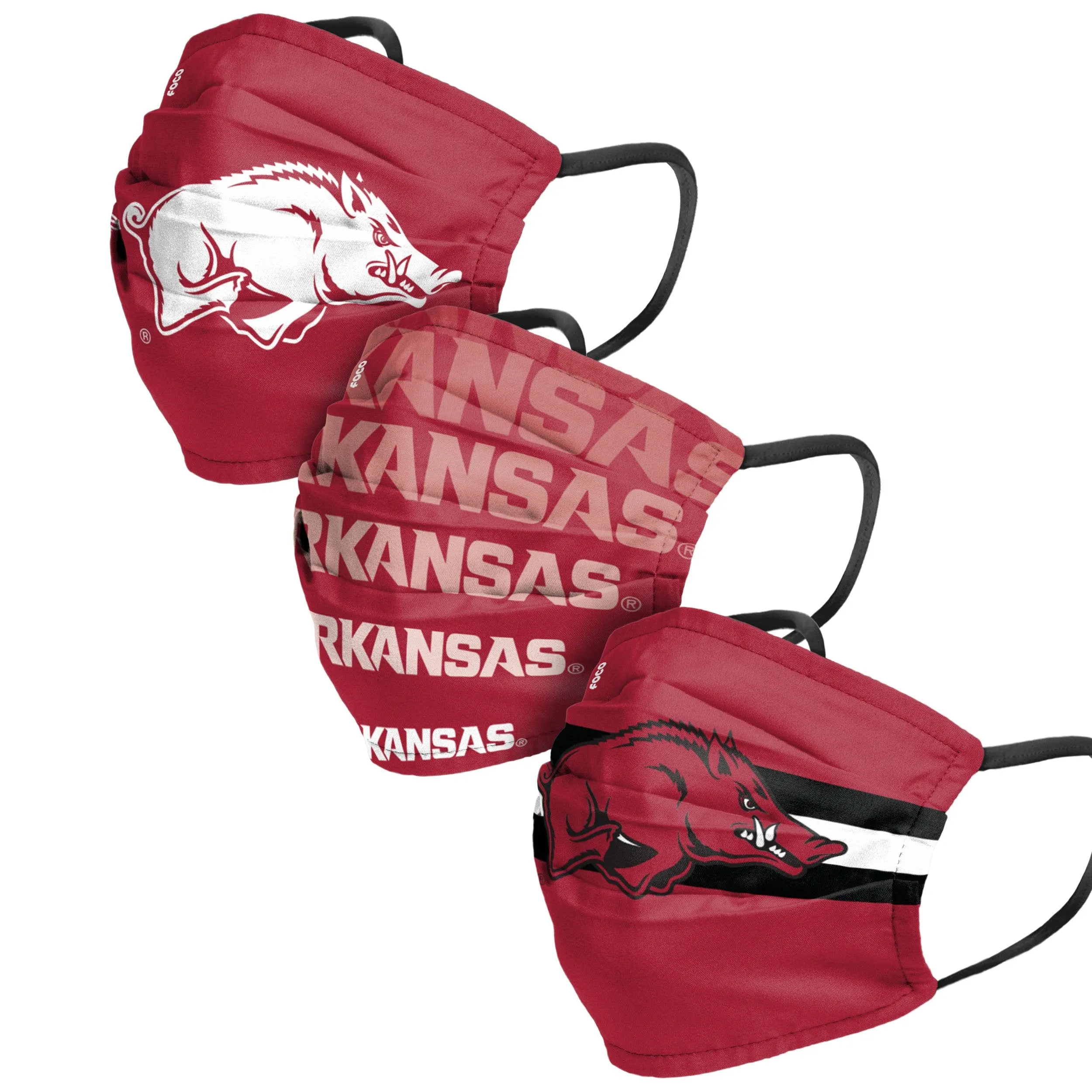 Arkansas Razorbacks NCAA Mens Matchday 3 Pack Face Cover