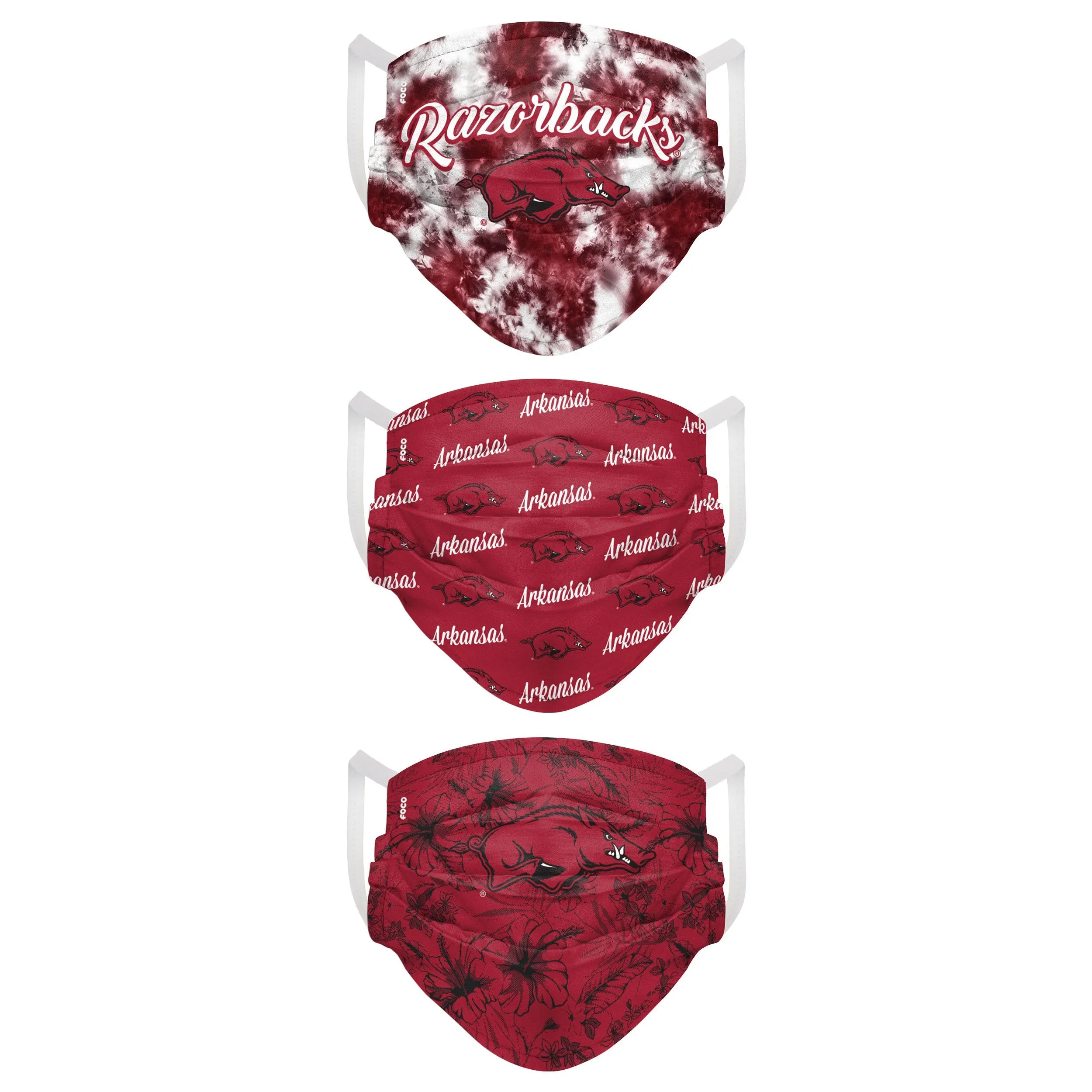 Arkansas Razorbacks NCAA Womens Matchday 3 Pack Face Cover