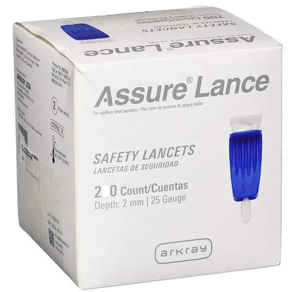 Assure Lance Safety Finger Stick Lancets, Pressure Activated 200/Box