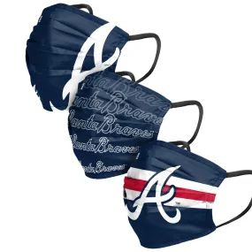 Atlanta Braves MLB Mens Matchday 3 Pack Face Cover