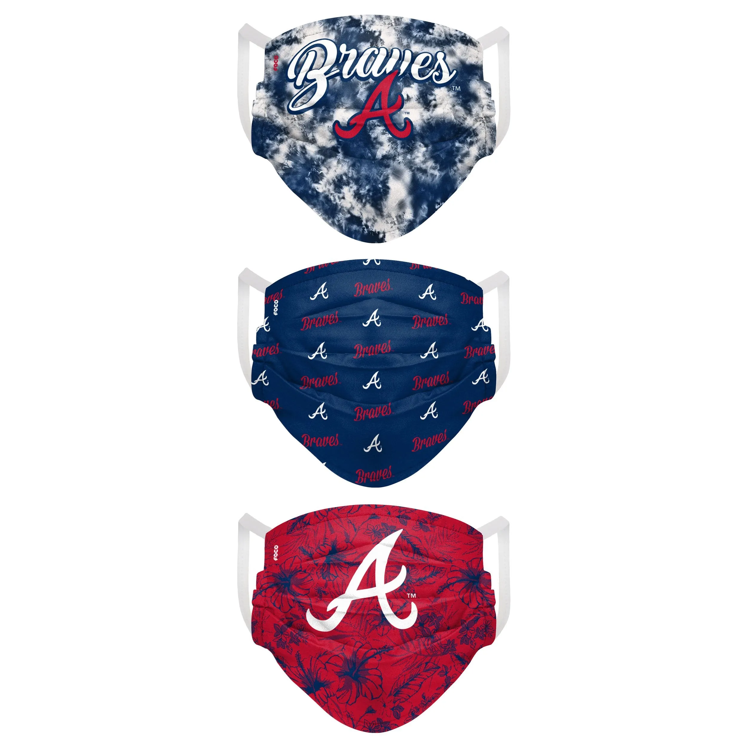 Atlanta Braves MLB Womens Matchday 3 Pack Face Cover