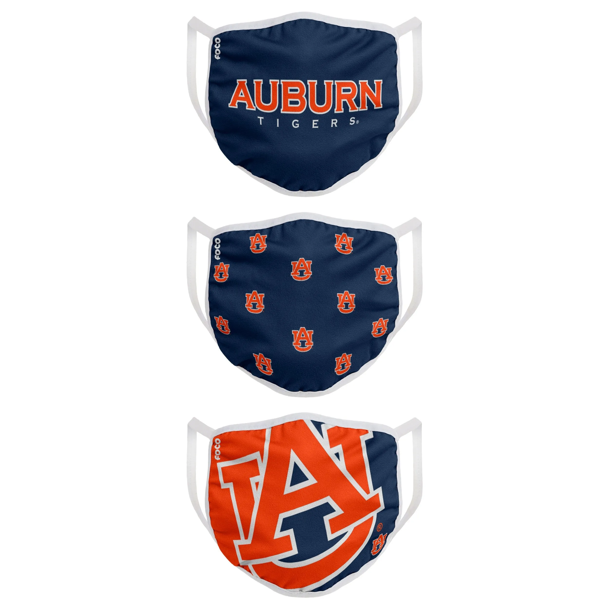 Auburn Tigers NCAA 3 Pack Face Cover