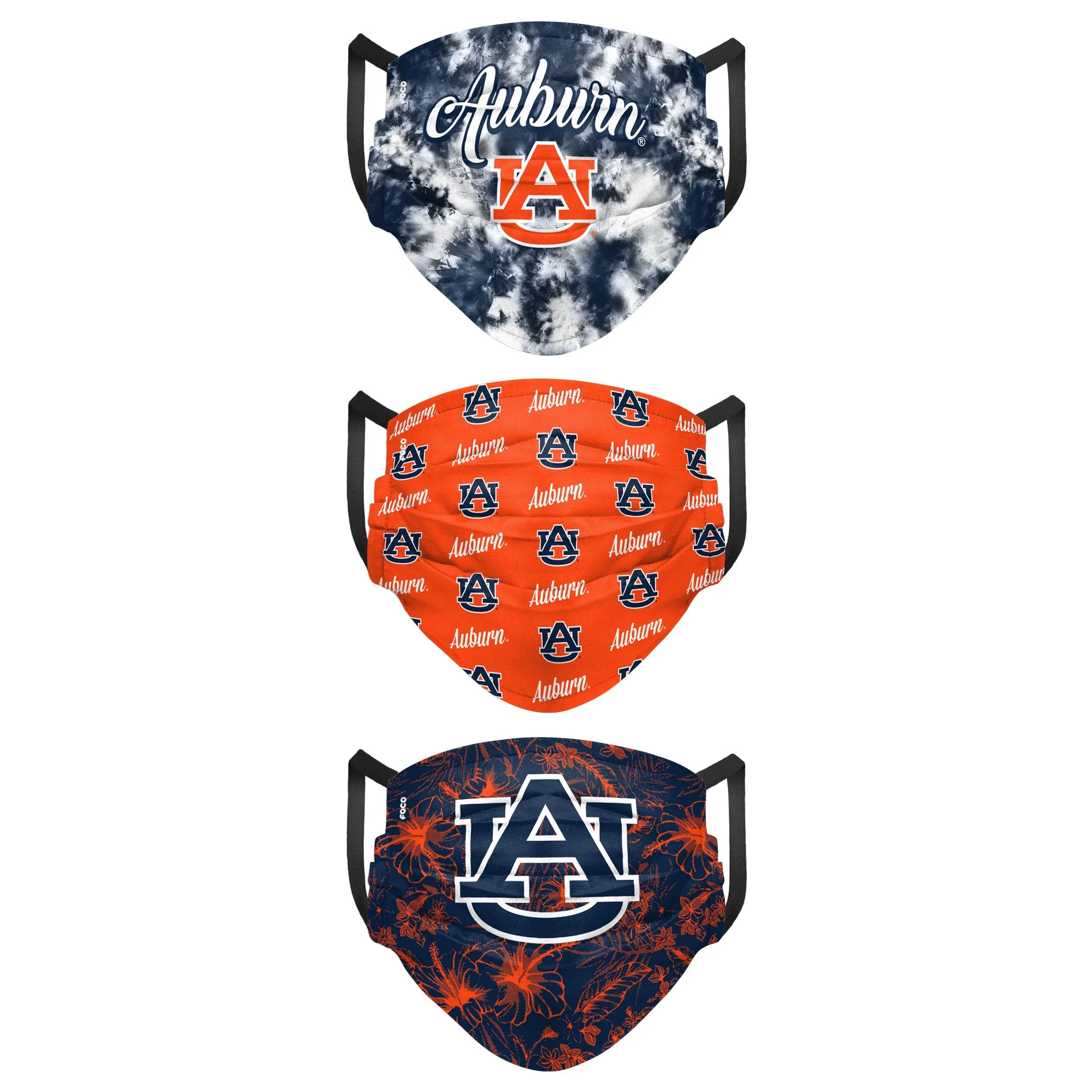 Auburn Tigers NCAA Womens Matchday 3 Pack Face Cover