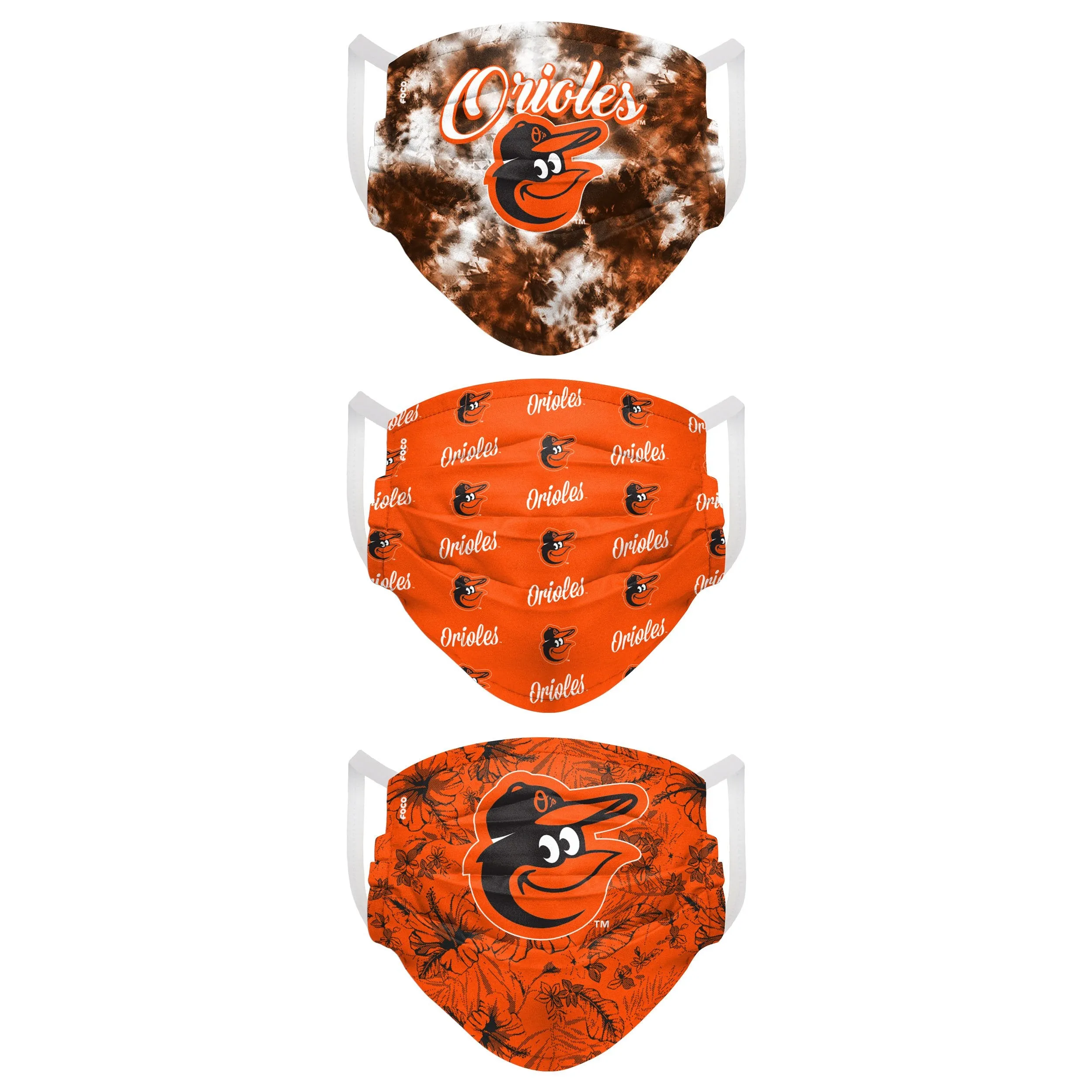 Baltimore Orioles MLB Womens Matchday 3 Pack Face Cover