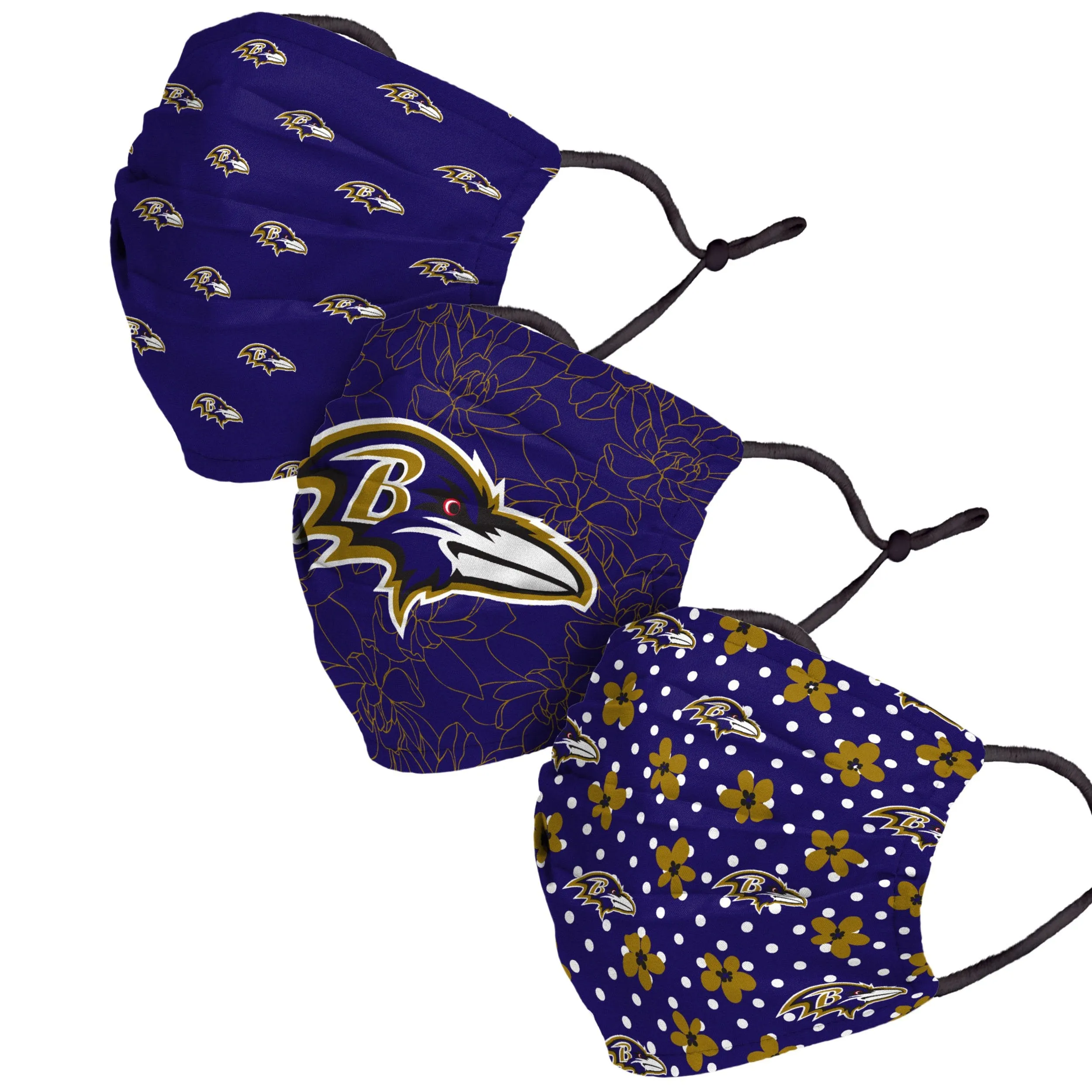 Baltimore Ravens NFL Gameday Gardener 3 Pack Face Cover