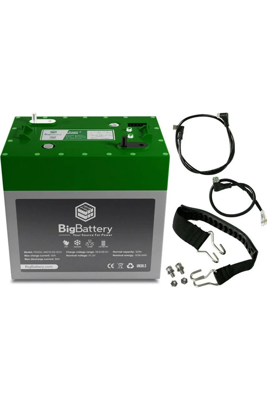 BigBattery | 48V 2X EAGLE 2 Bundle | LiFePO4 Lithium Battery 3.26kWh Total | For Golf Carts, Utility Vehicles, RVs & Camper Vans [BNDL-B0013]