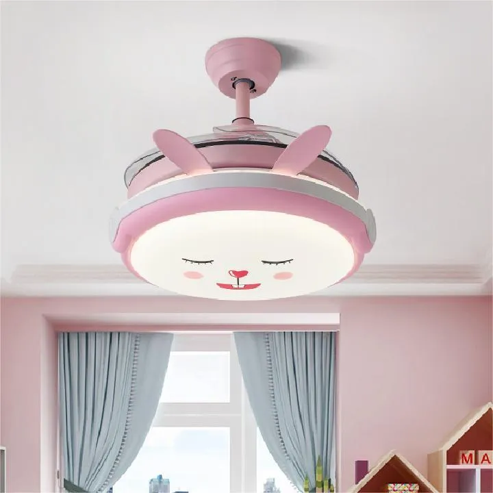 Children's Ceiling Fan Light In Domestic Bedroom