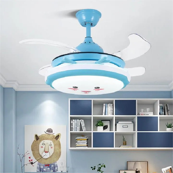 Children's Ceiling Fan Light In Domestic Bedroom