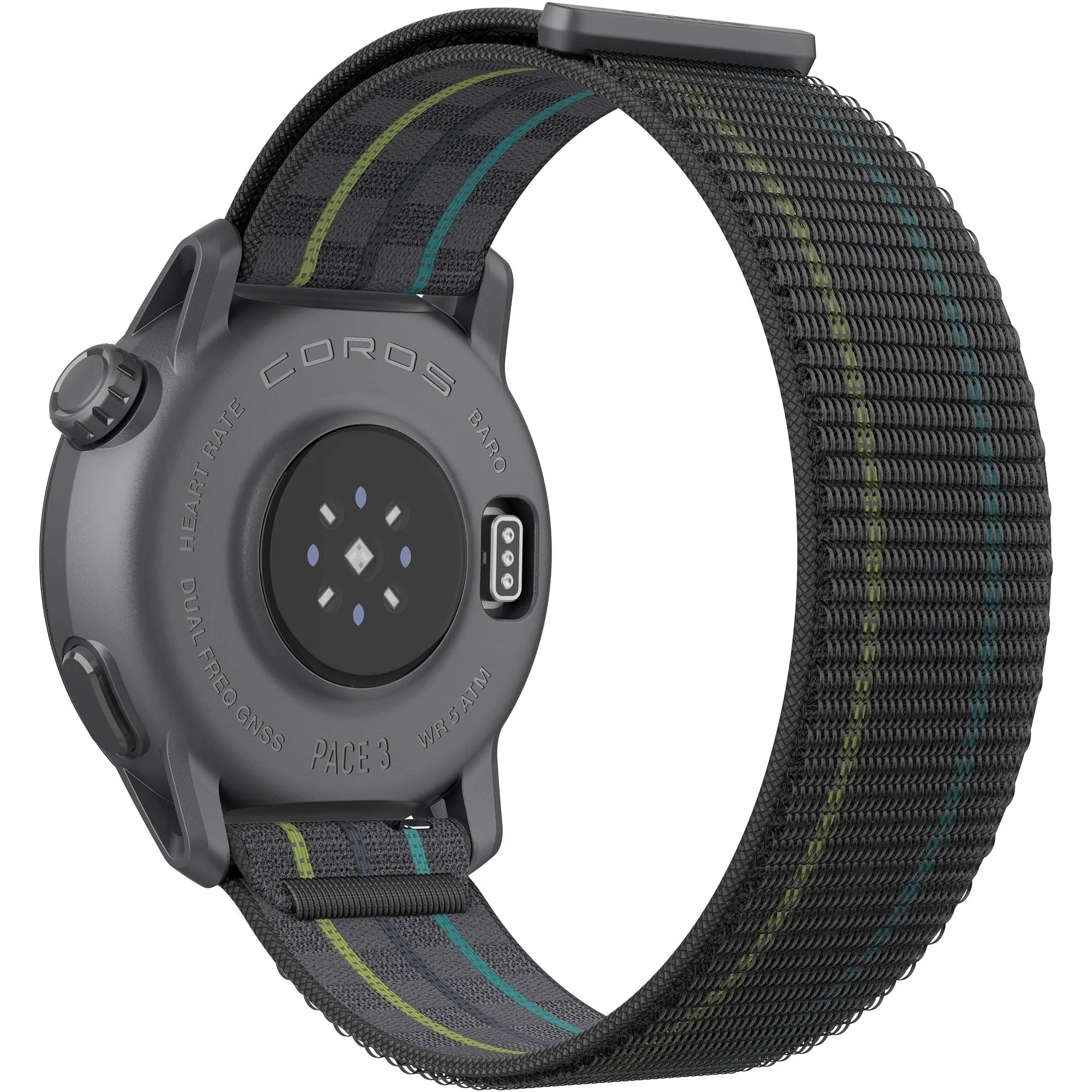 COROS PACE 3 Premium Nylon Strap GPS Watch - Black