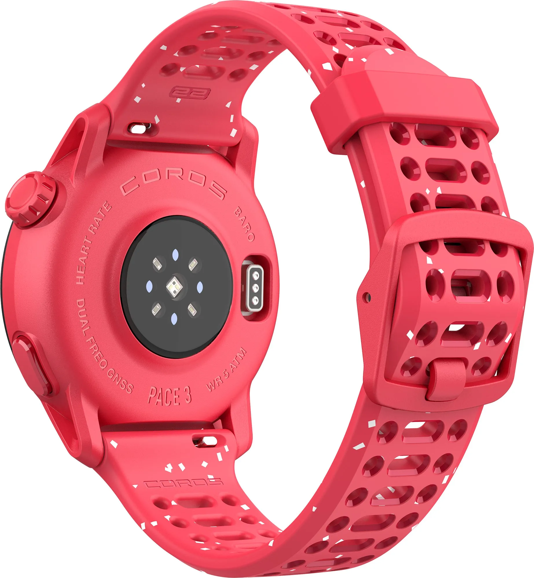 COROS PACE 3 Premium Silicone Strap GPS Watch - Red