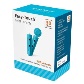 Easy Touch Twist Lancets 30 Gauge - 100 Ct