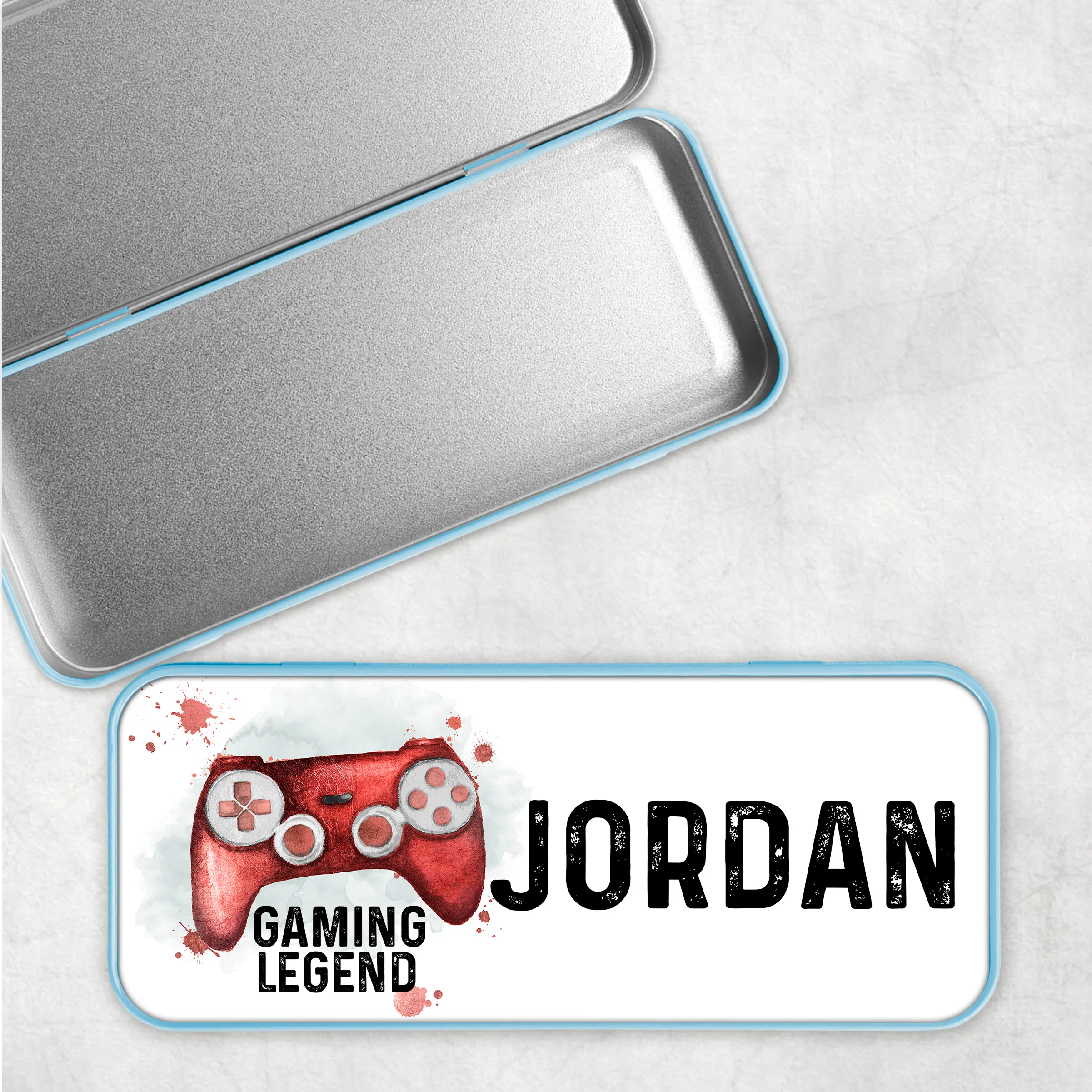 Gaming Legend Personalised School Pencil Tin