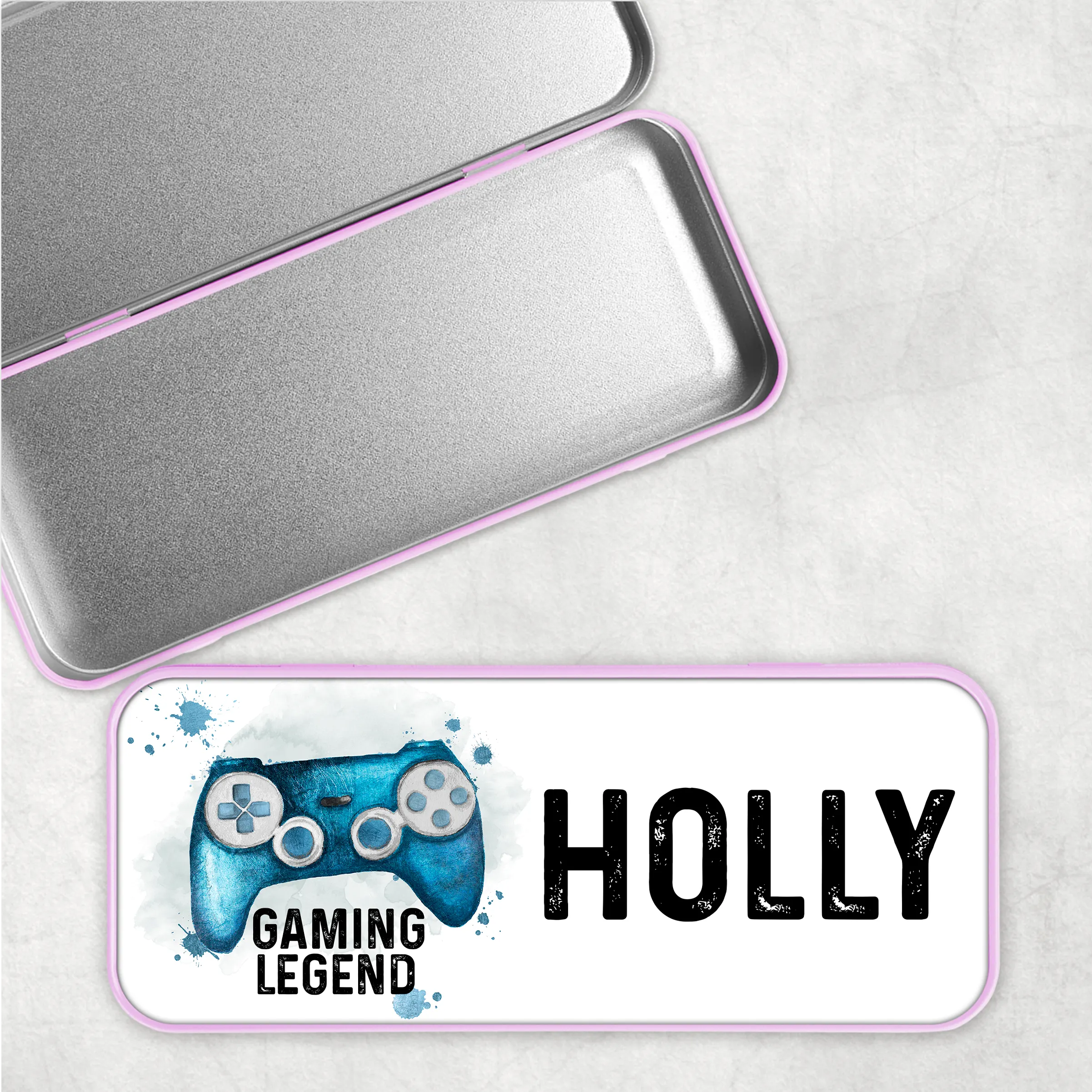 Gaming Legend Personalised School Pencil Tin