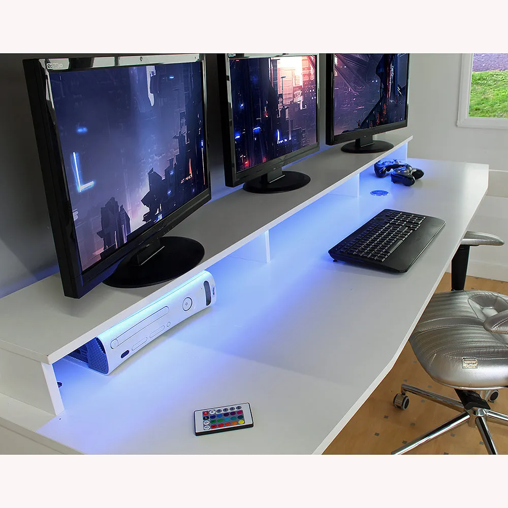 High Sleeper Mega Console Gaming Bed with Built-In Gaming Desk - Noah