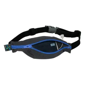 Kids Diabetic SPIbelt® with a Pass-Through Hole- Black with Blue Zipper