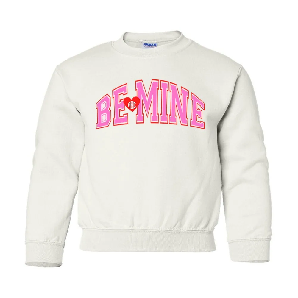 Kids Monogrammed 'Be Mine' Sweatshirt