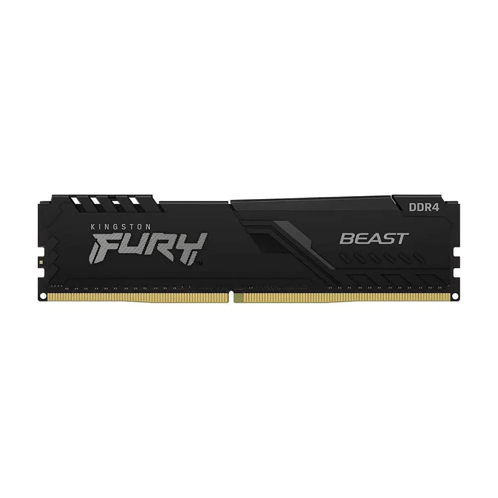 Kingston Fury Beast RAM, 16 GB DDR4 (1x16 GB), 3200 MHz, CL16, KF432C16BB/16, black