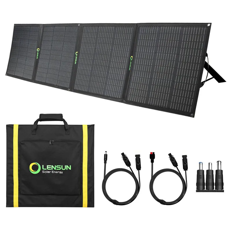 Lensun 200W 12V Foldable Solar Panel for GoalZero, Jackery... etc Power Station