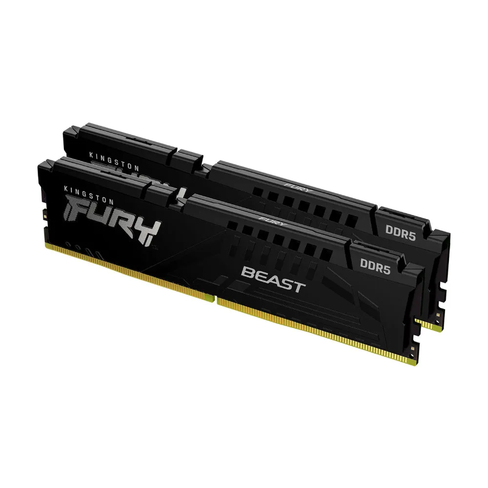 Memory module Kingston FURY Beast, 32GB DDR5 (2x16GB), 4800 MHz, CL38, KF548C38BBK2-32, black