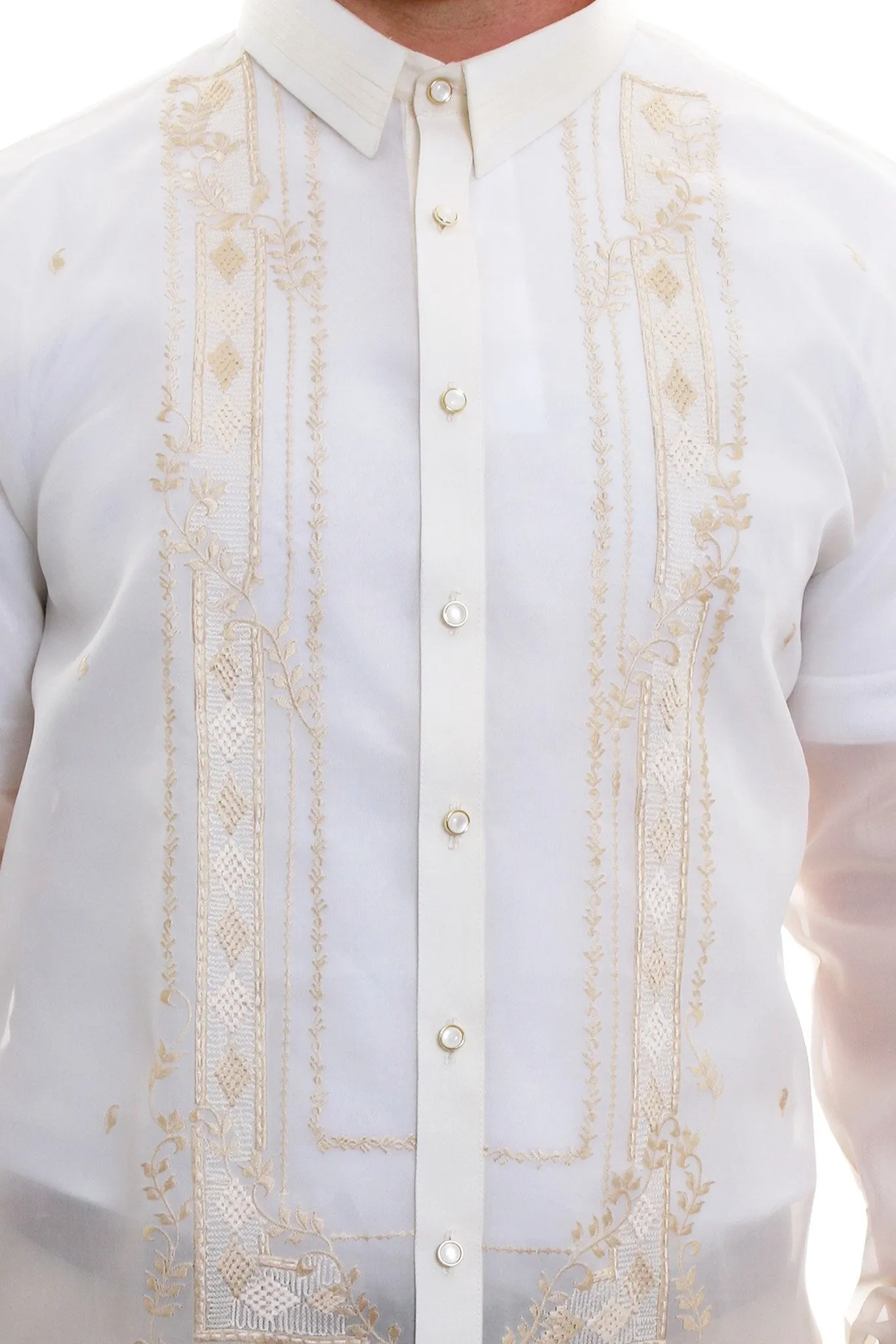 MJ05 - Big & Tall - Jusi Barong Tagalog Full-Open