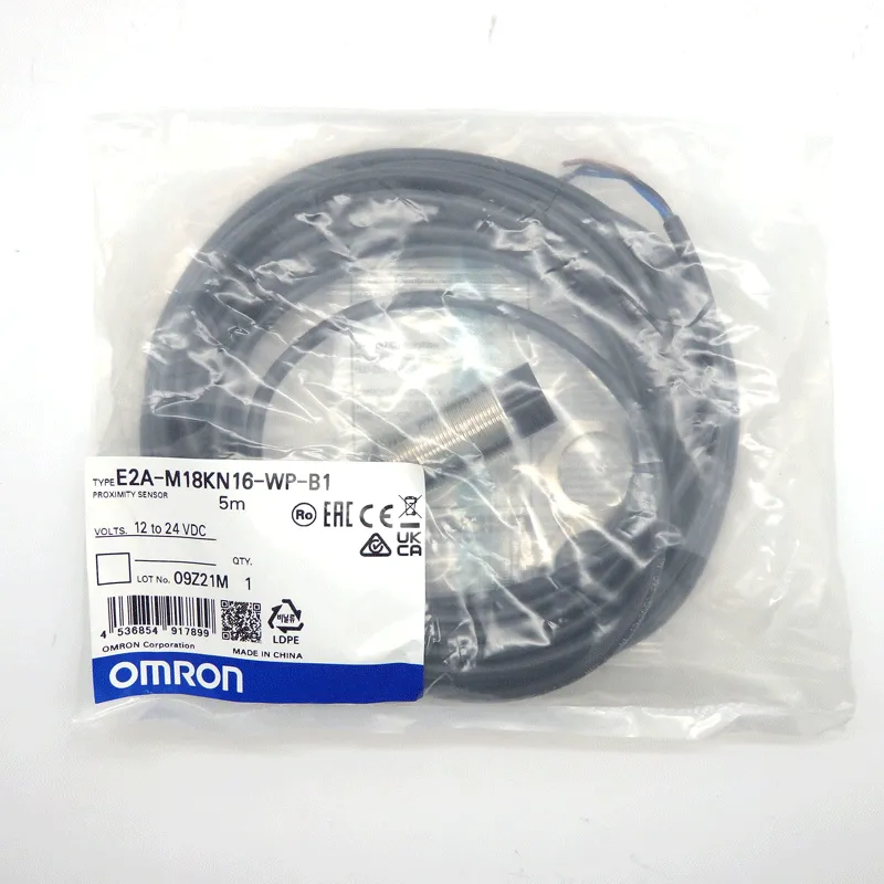 Omron 12-24VDC 5M Cable Proximity Sensor E2A-M18KN16-WP-B1 5M