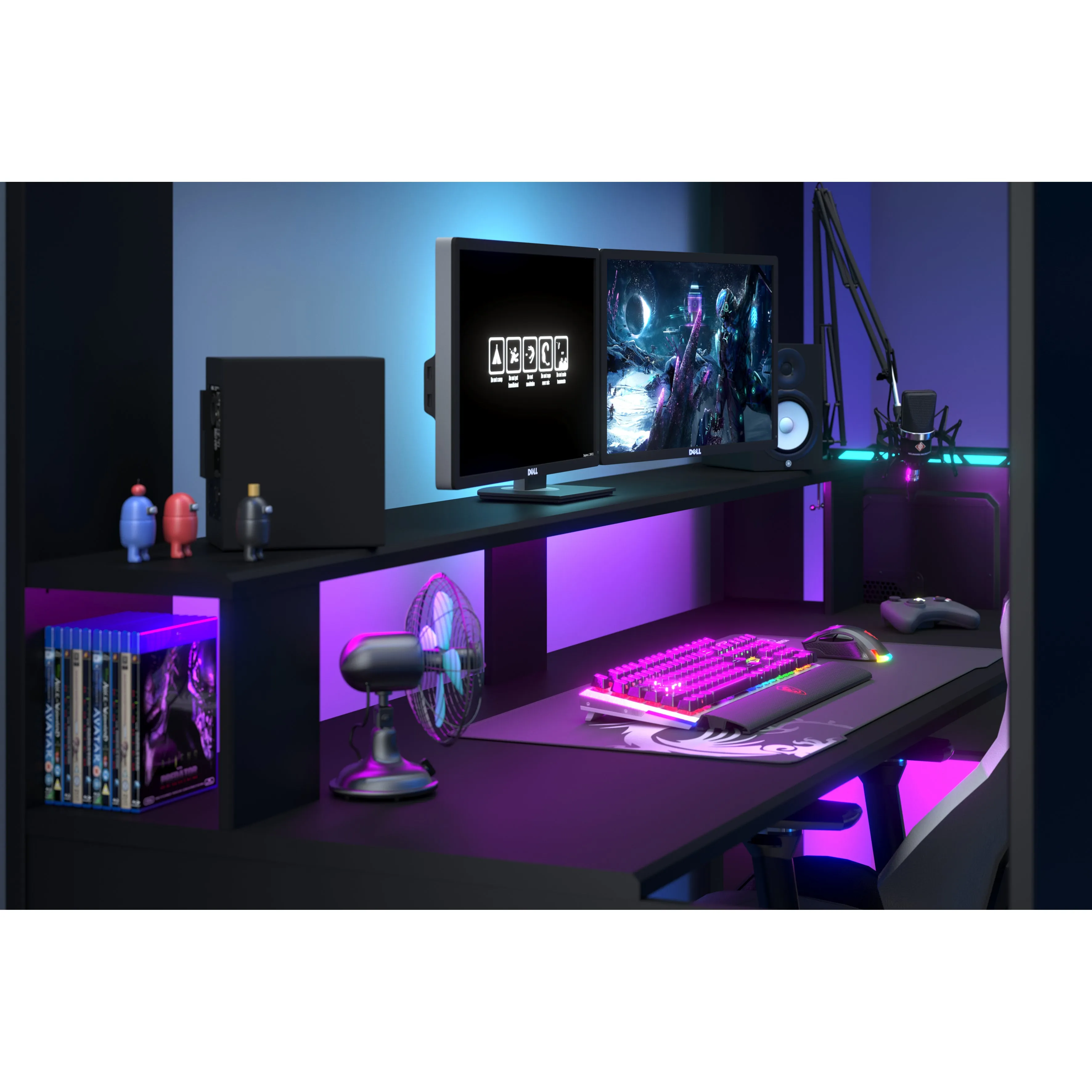 Online Gaming Highsleeper Bed with Built-In Gaming Desk