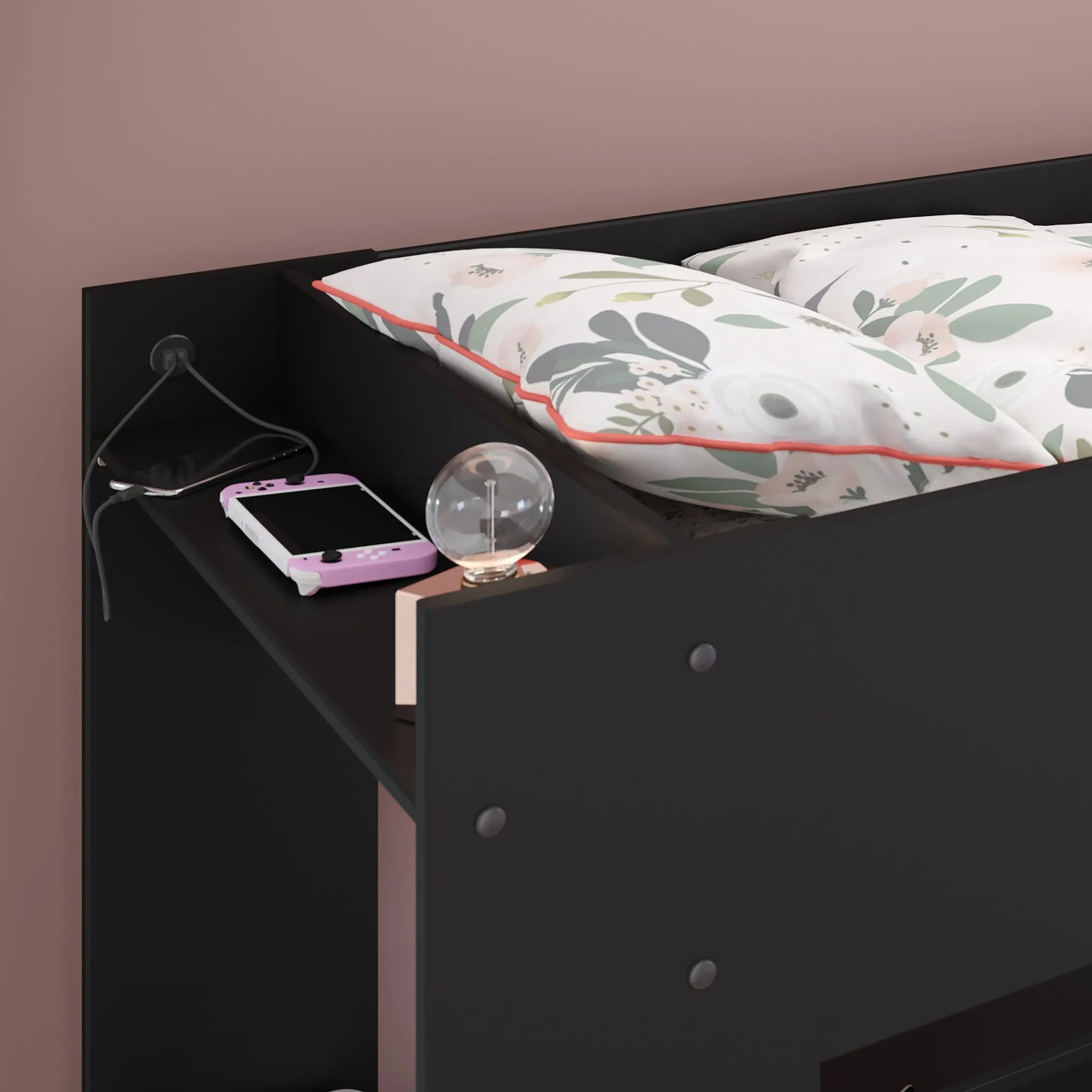 Online Gaming Highsleeper Bed with Built-In Gaming Desk