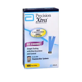 Precision Xtra Blood Glucose Test Strips 100 each By Precision Xtra