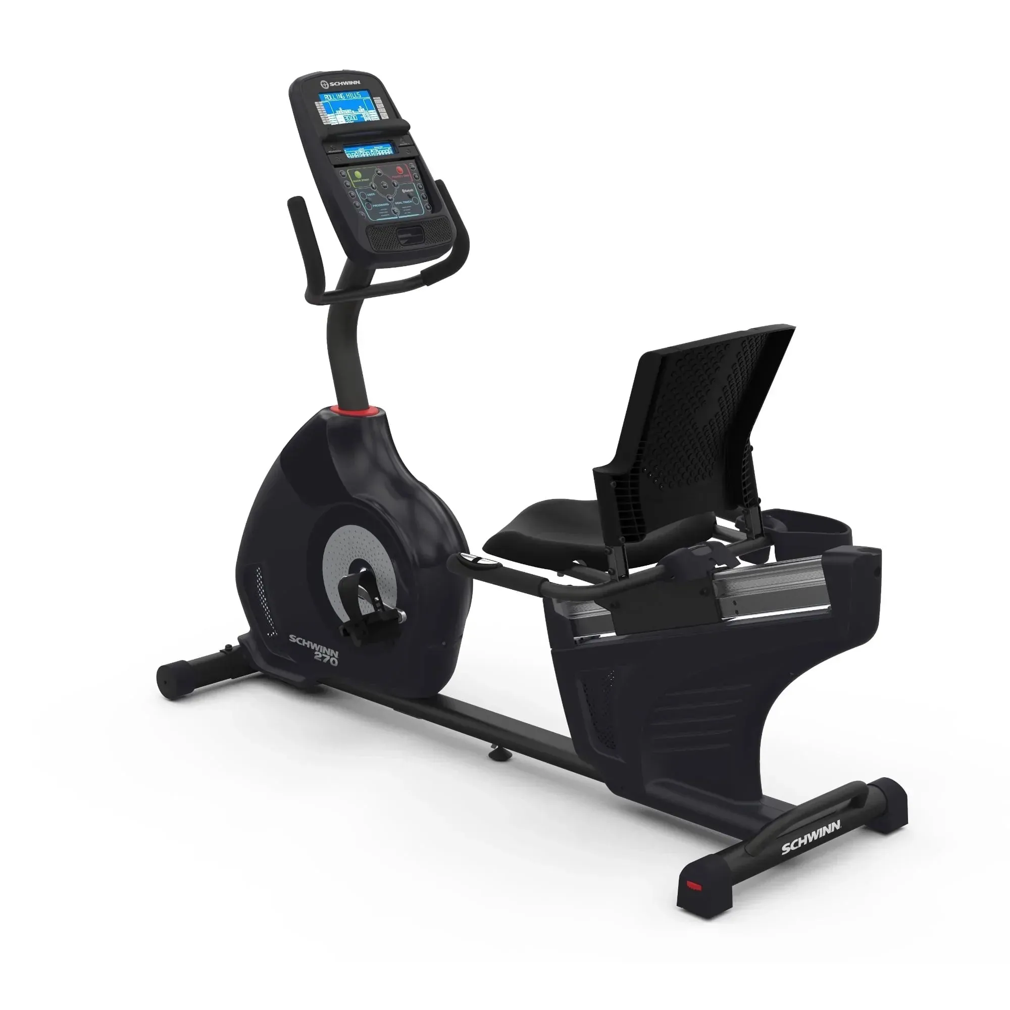 Schwinn 270 Recumbent Exercise Bike with Explore the World Compatibility