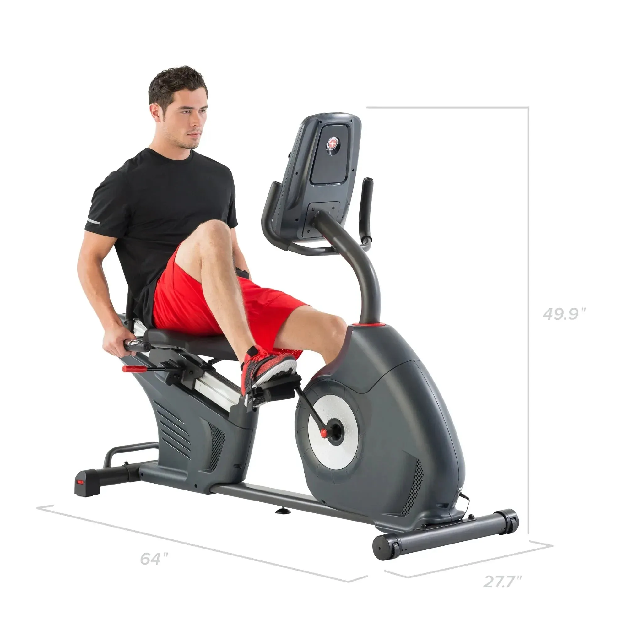 Schwinn 270 Recumbent Exercise Bike with Explore the World Compatibility