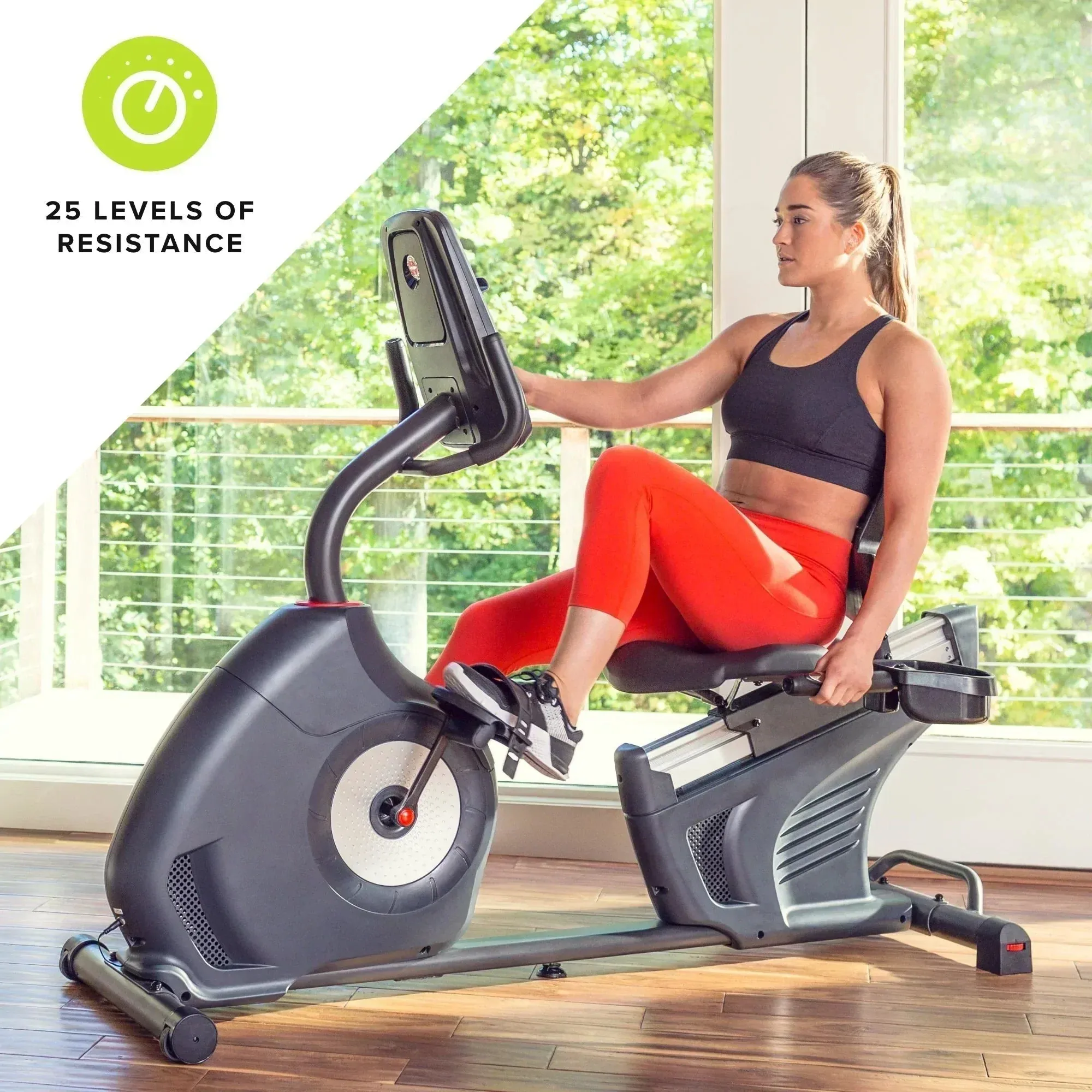 Schwinn 270 Recumbent Exercise Bike with Explore the World Compatibility