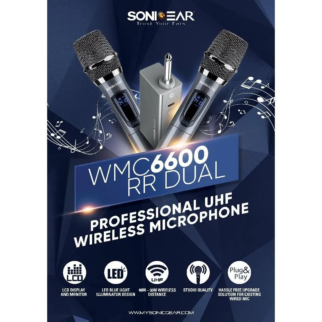 Sonicgear Dual UHF Wireless Microphone