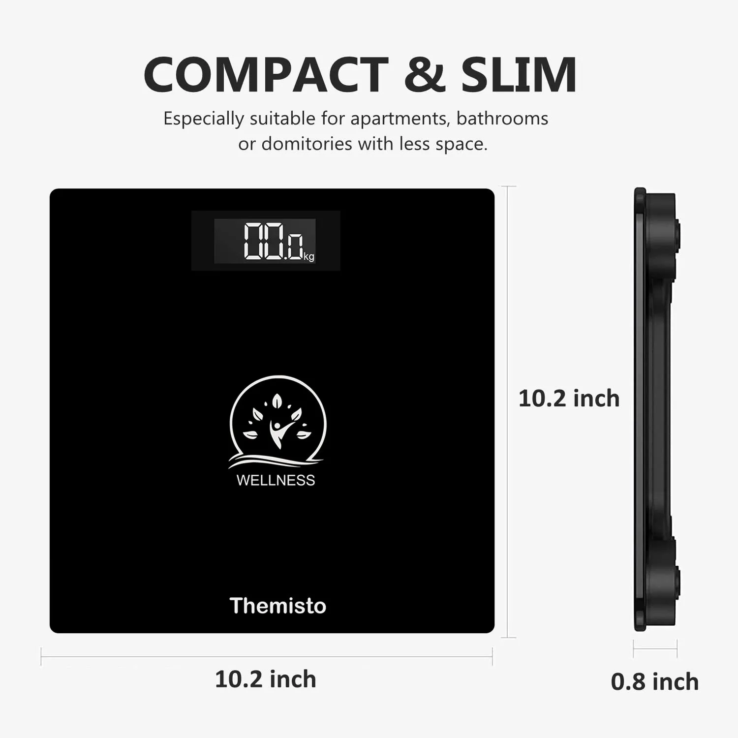 Themisto TH-WS40 Body weight Scale,With High Precision Sensors | Backlit Display