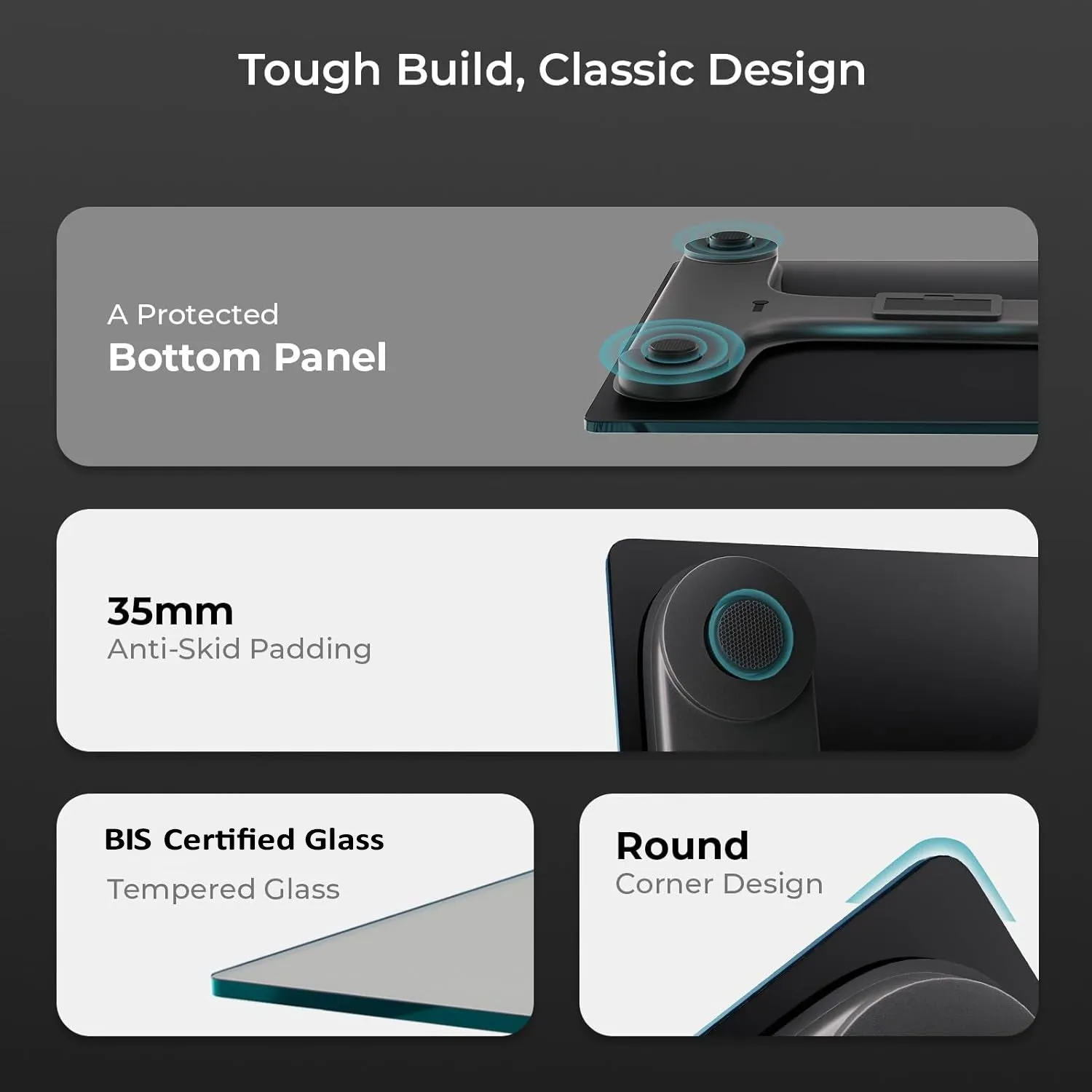 Themisto TH-WS40 Body weight Scale,With High Precision Sensors | Backlit Display