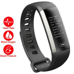 Updated HR Smart Wristband 50 Words/Blood Pressure Oxygen/Heart Rate Monitor Wearable Devices PK Fitbits/Xiomi mi band 2/Vivo 3