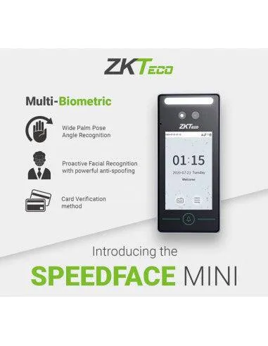 ZKTECO SPEEDFACE MINI MULTI BIOMETRIC READER